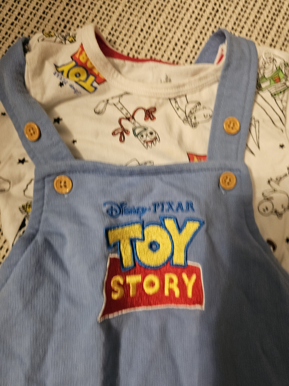 Disney Toy Story Blue and White Kids Matching Set - Picture 2 of 5